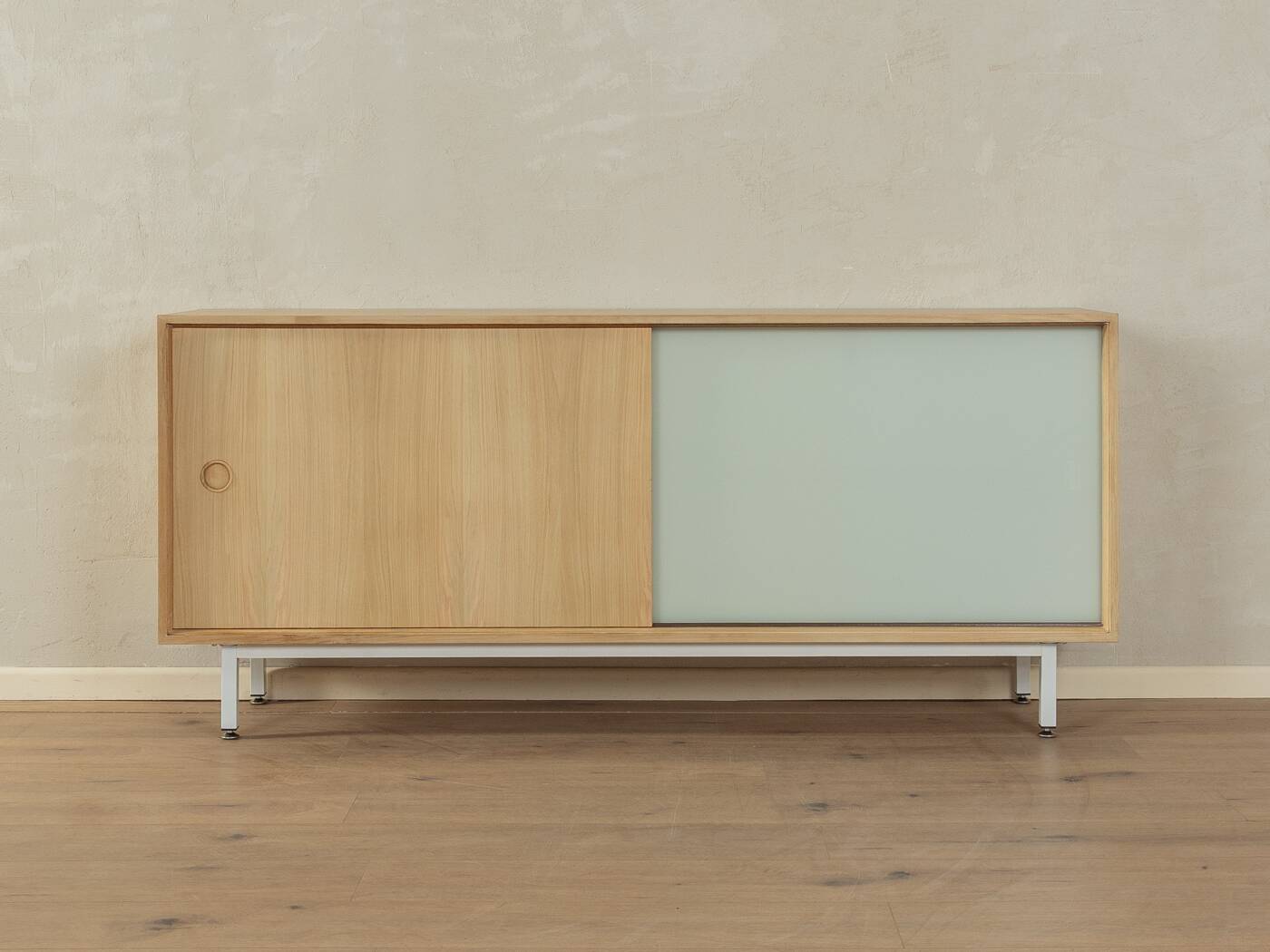 60s Sideboard with Sliding Doors by Lothar Wegner