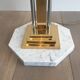 Floor lamp in chrome, brass and marble