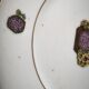 Set of 12 flat plates Limoges hydrangea basket design