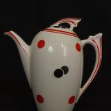 Teapot 50s black and red Bavaria