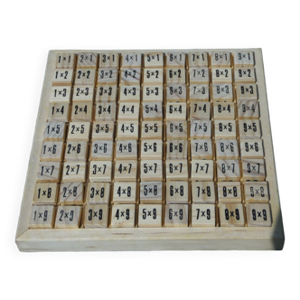 Learning cube box multiplication tables