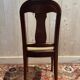 Set of 6 Louis Philippe chairs in cherry wood and cane