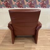 Pair of "Erpo" designer leather armchairs