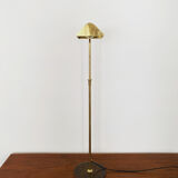 1970s adjustable brass floor lamp by Florian Schulz