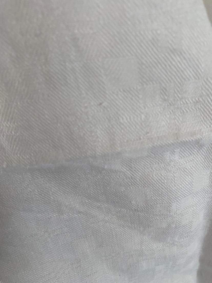 Damask cotton tea towels monogram LP.