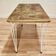 Design dining table with scandinavian stamp "1950".