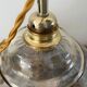 Vintage pendant lamp in electrified golden glass to nine