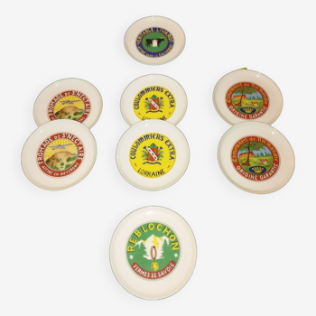 Ensemble de 10 assiettes à fromage en Porcelaine de Paris