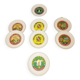 Set of 10 Paris Porcelain cheese plates