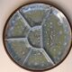 Set of 6 ceramic plates compartmentalized
