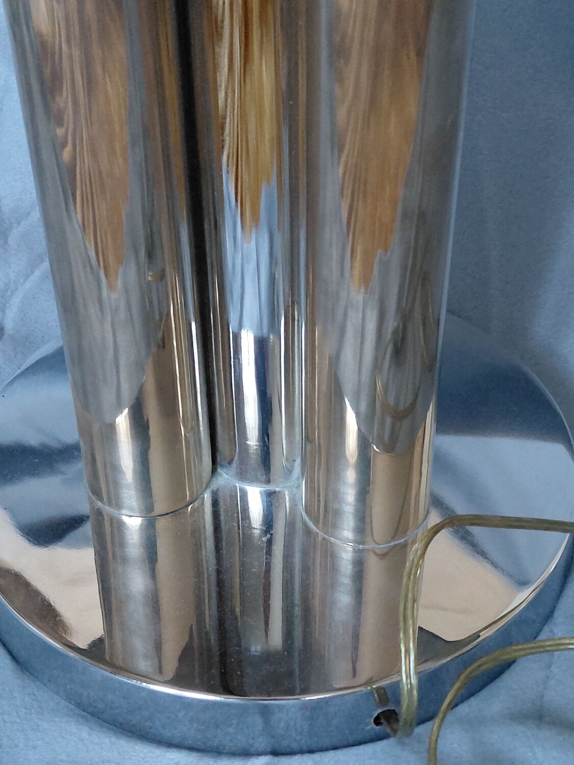 Vintage 1970s metal tubular lamp
