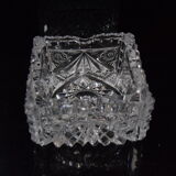 Pair of ashtrays, cut crystal glass, bohemia in the 1960's