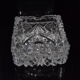 Pair of ashtrays, cut crystal glass, bohemia in the 1960's