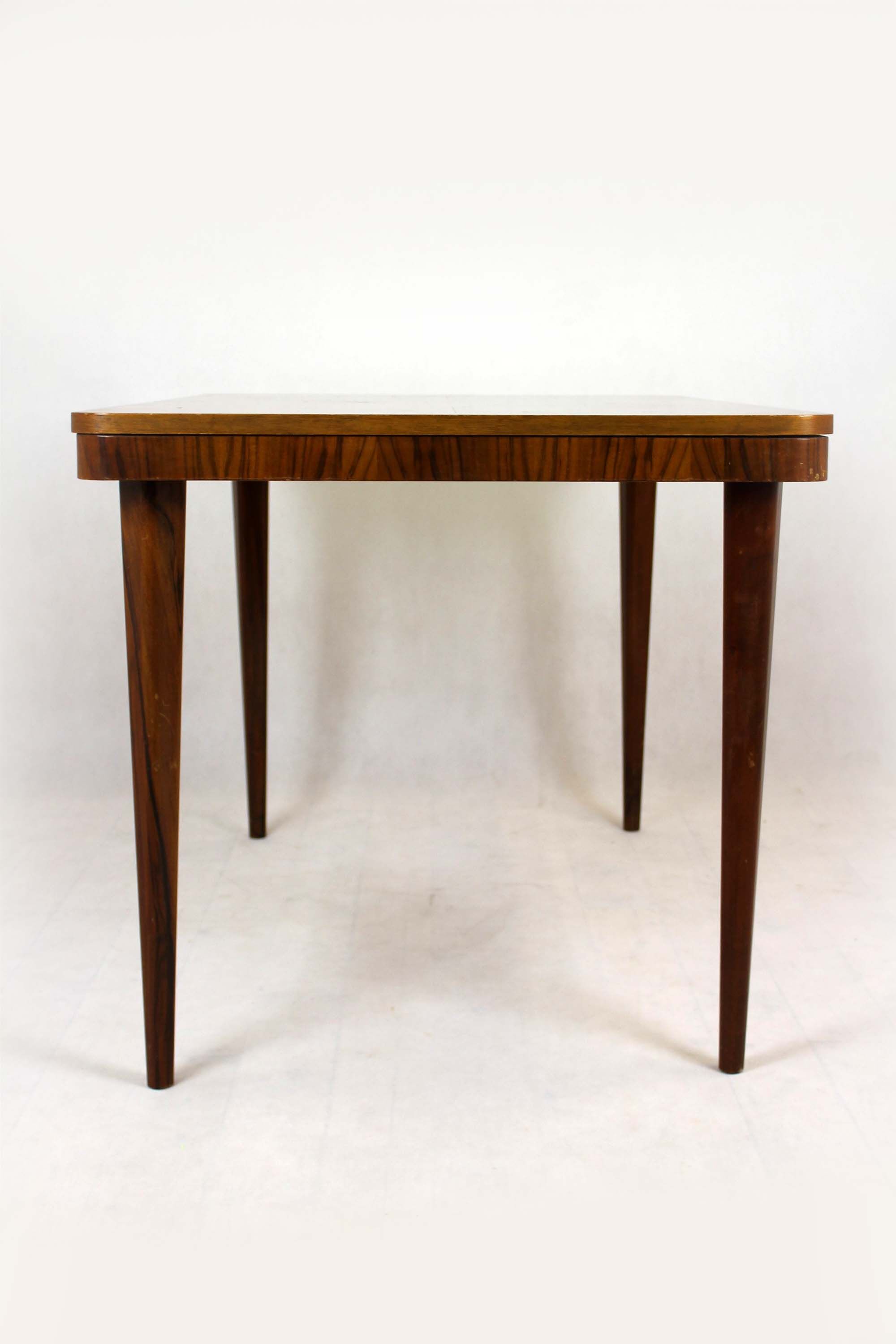 Table à manger à rallonge en noyer de Mier, années 1950