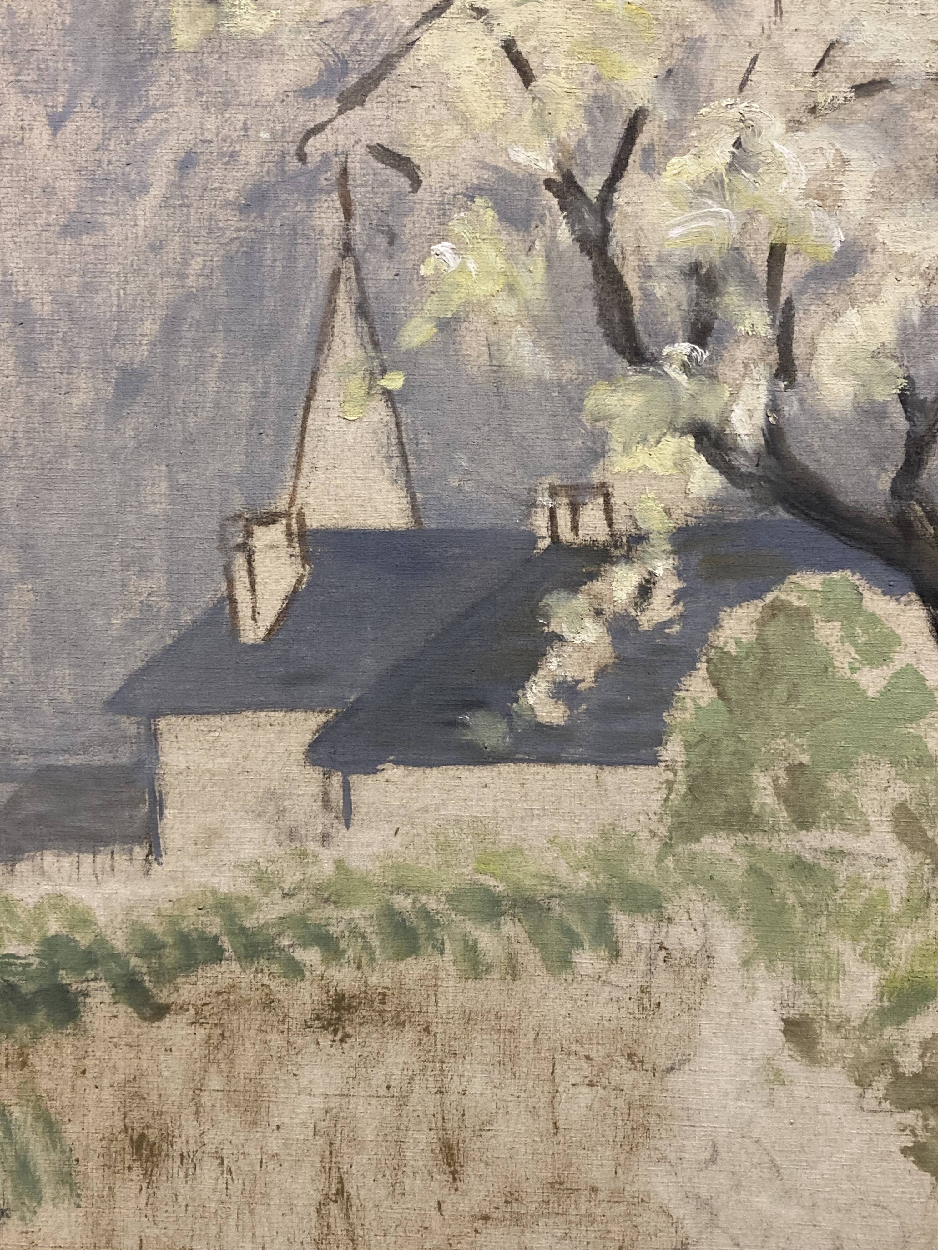 Marthe orant (1874-1957), spring, oil on canvas