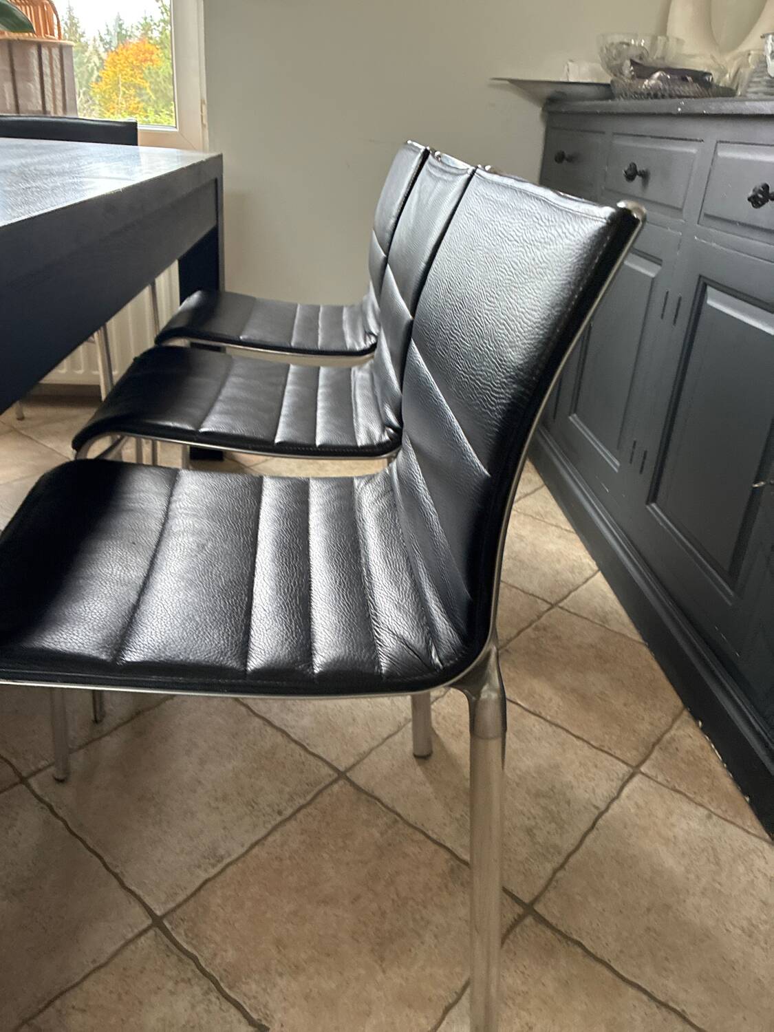 8 Alias black chairs