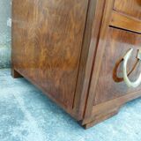 Commode d'époque Art déco en noyer 1930