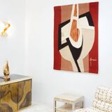 Daniel Drouin woven wool tapestry “Ombre rouge” 1970