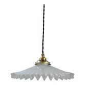 Vintage opaline lace pendant light, 25.5 cm