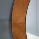 Miroir rond sur placage de teck des années 1960 - 49cm