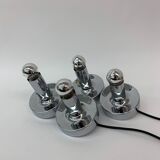 Set of 2 Space age chrome bedside lamps , 1970’s