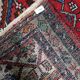 1920s Handmade Vintage Wool Medallion Rug, Red, 93 × 202 cm - 1C1292