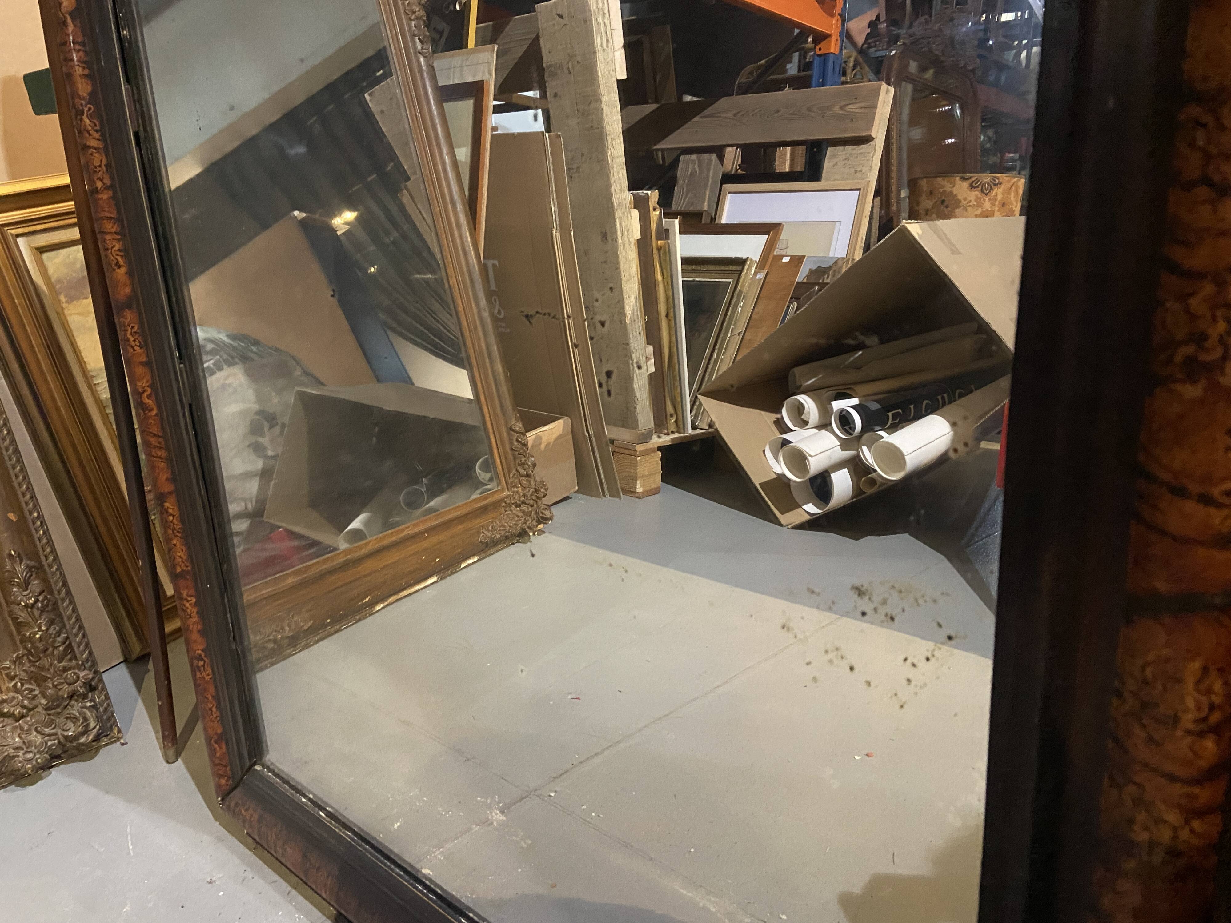 Mirror with wooden frame