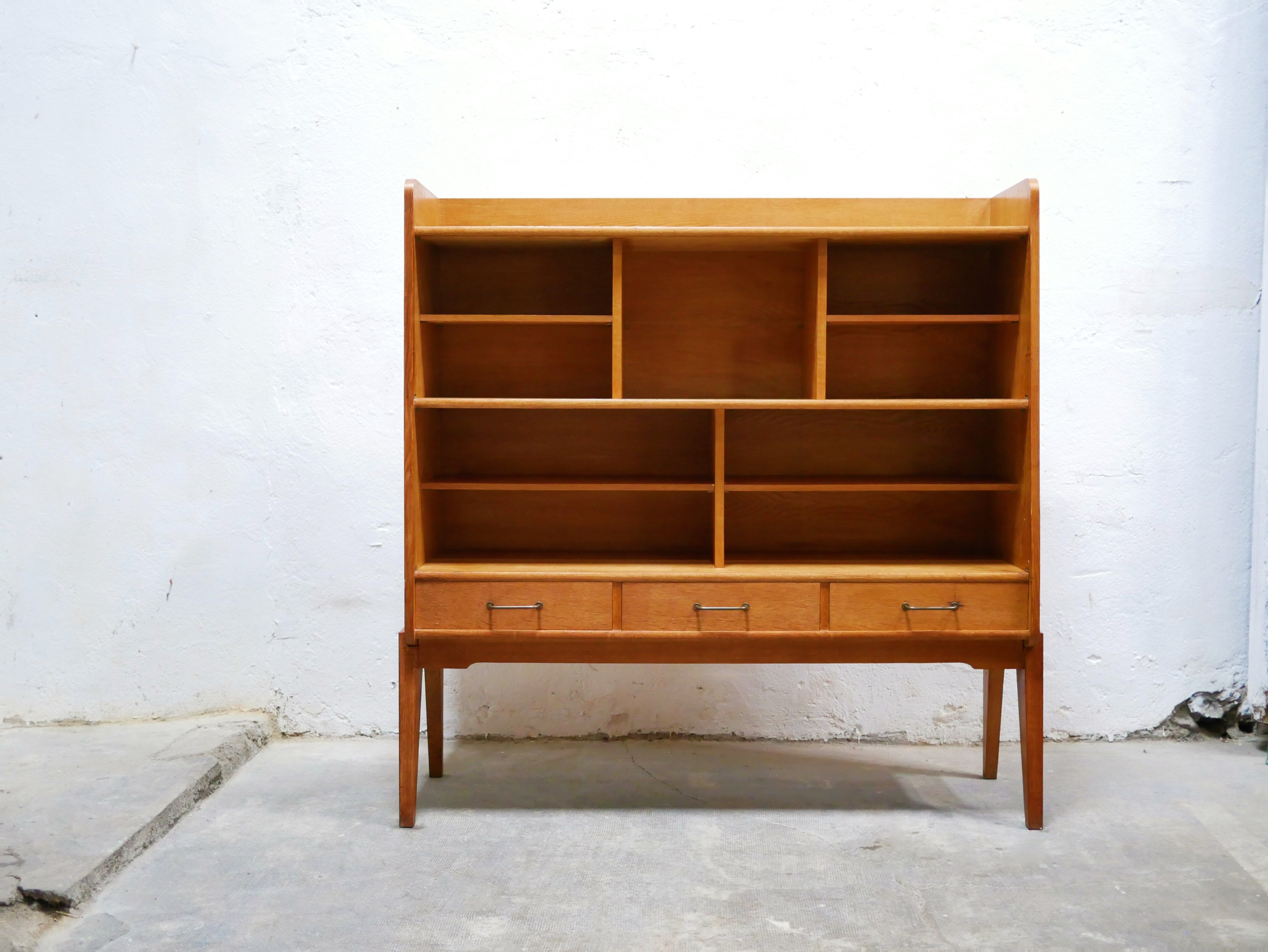 Vintage wooden sideboard library