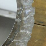 Vintage illuminated mirror with frosted plexiglass frame 1970s