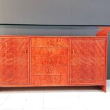 Buffet vintage en rotin, années 1970