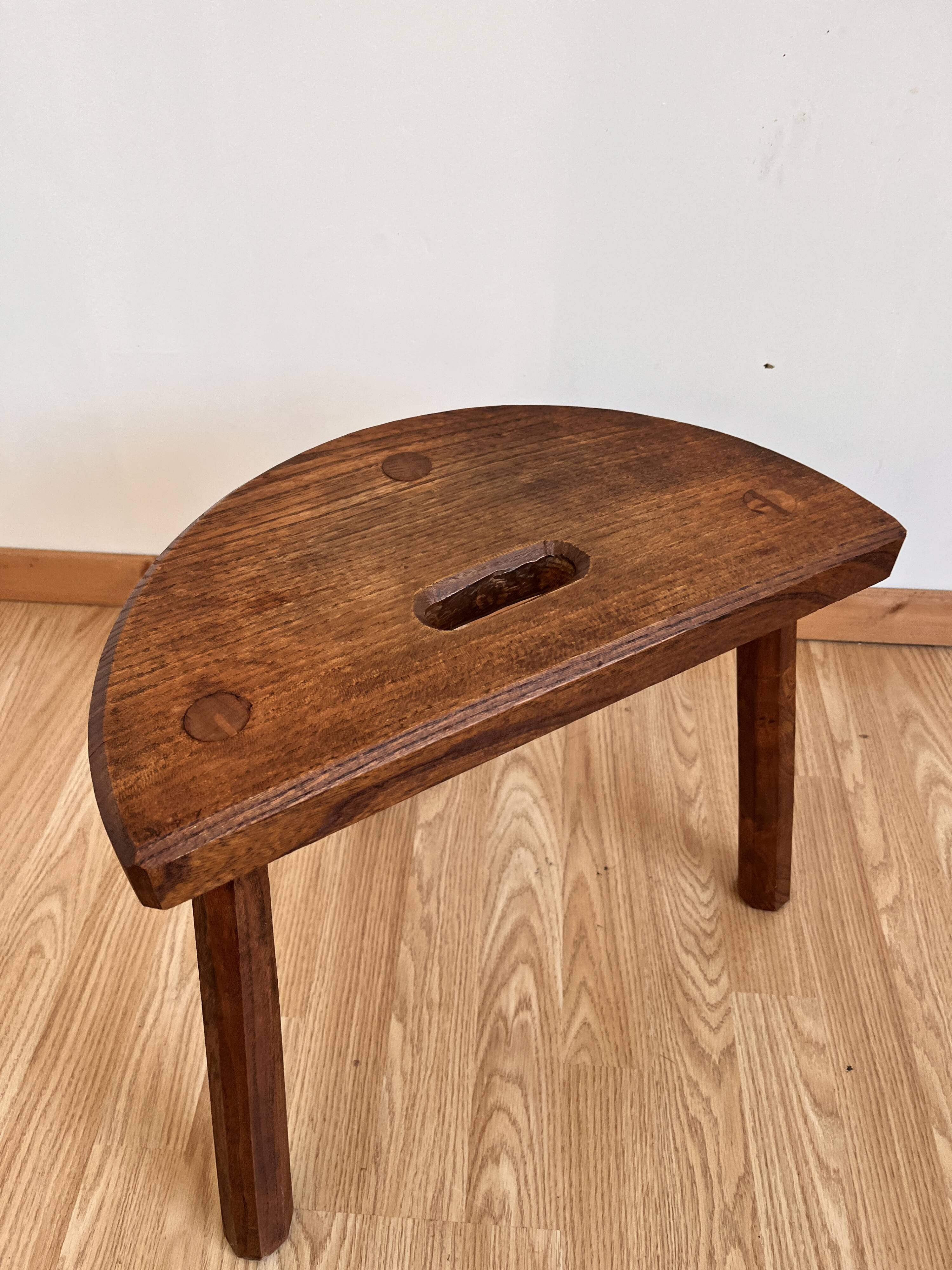 Wooden tripod stool