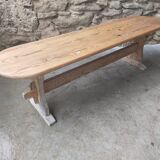 Table bois avec 2 bancs