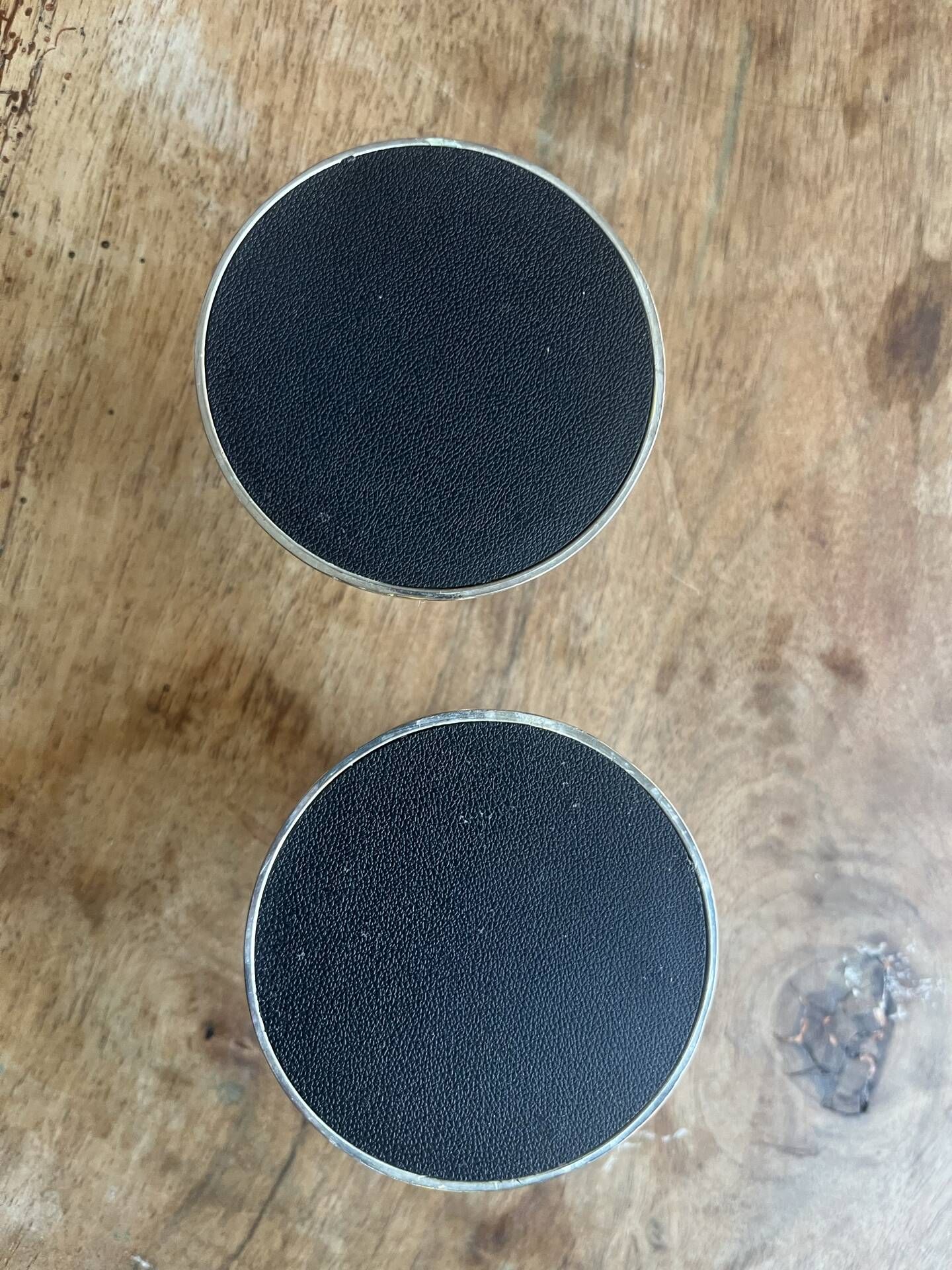 2 silver-plated candlesticks