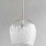 Lampe suspendue en verre tchécoslovaque, années 1970