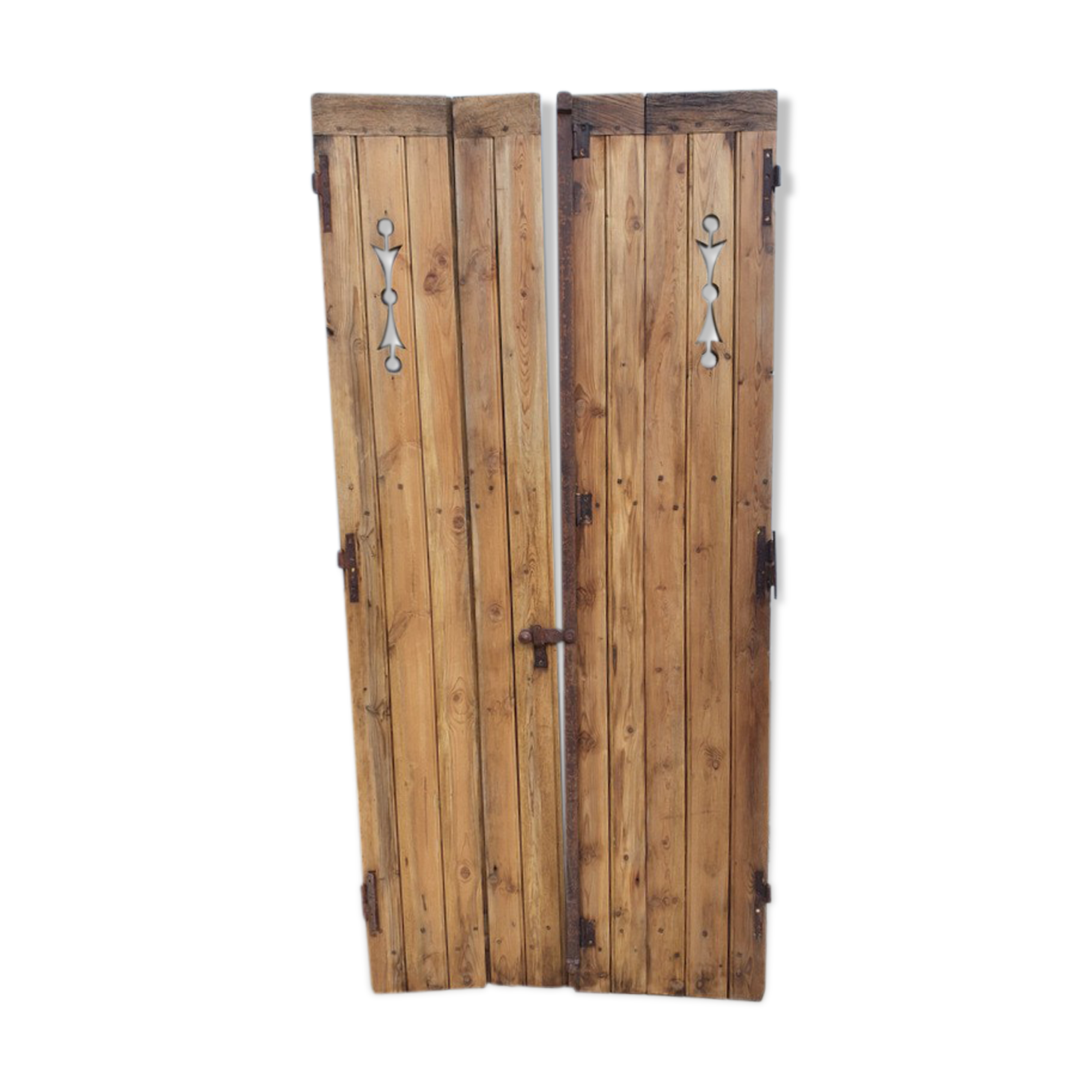 Old waxed wood shutters