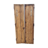 Old waxed wood shutters