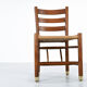 Viggo Hardie-Fischer, ensemble de 6 chaises d'église danoises en chêne pour Sorø Møbelfabrik. Années 1950