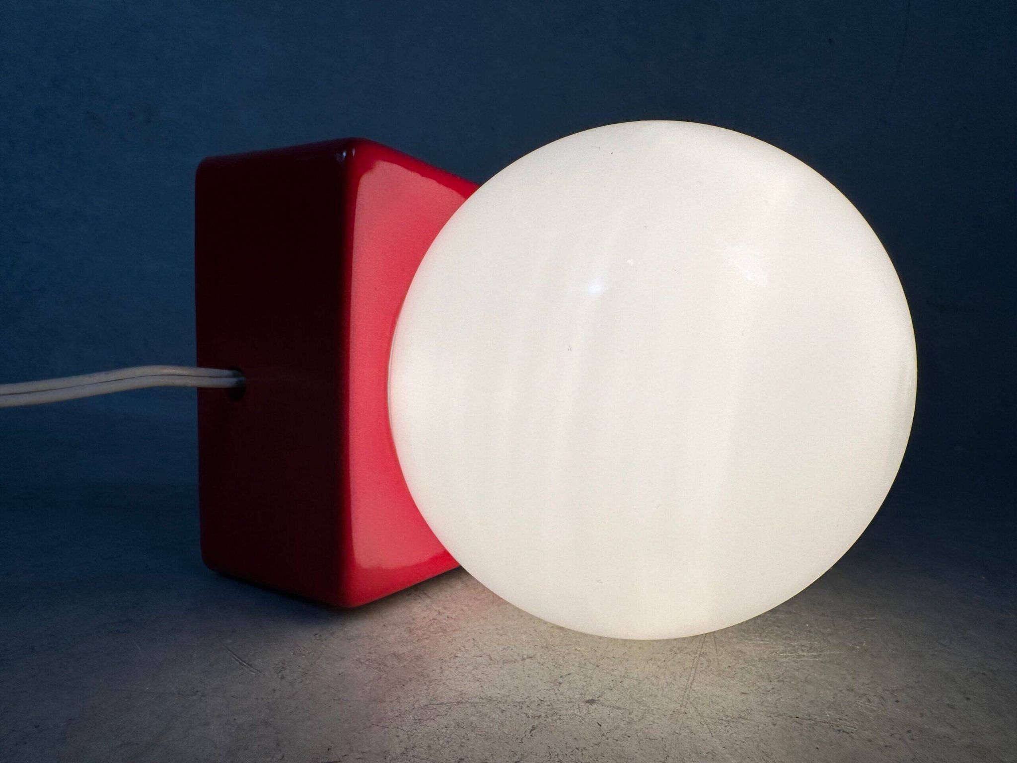Lampe vintage de table/mur – porcelaine et opaline