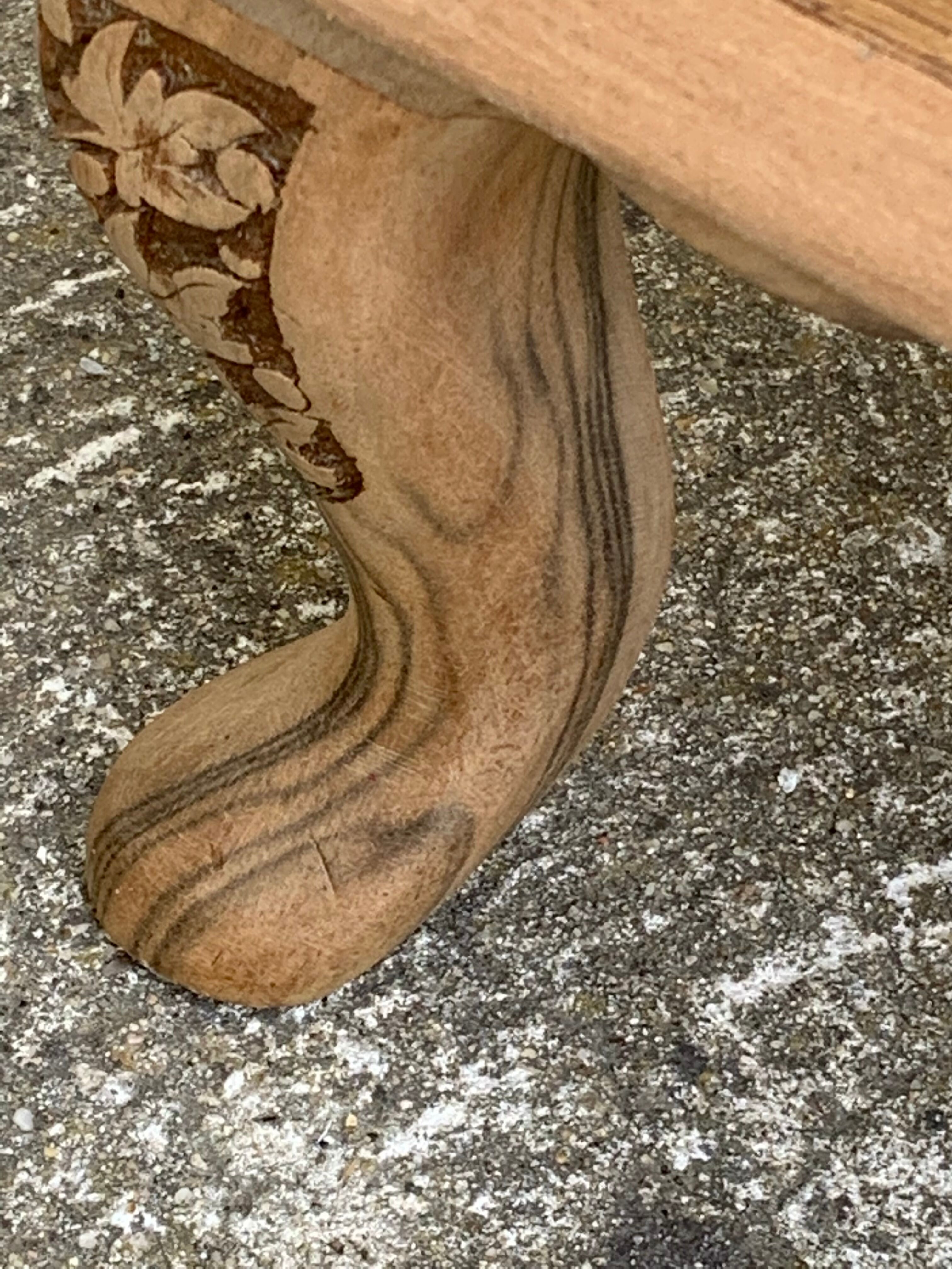 Carved solid Padouk chest of drawers 1950