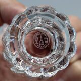 Old crystal toothpick holder signed baccarat, bamboo tors white model