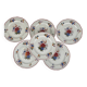 Set of 6 flat plates "Agreste", Sarreguemines, late 20th century, Pyroblan