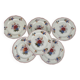 Set of 6 flat plates "Agreste", Sarreguemines, late 20th century, Pyroblan