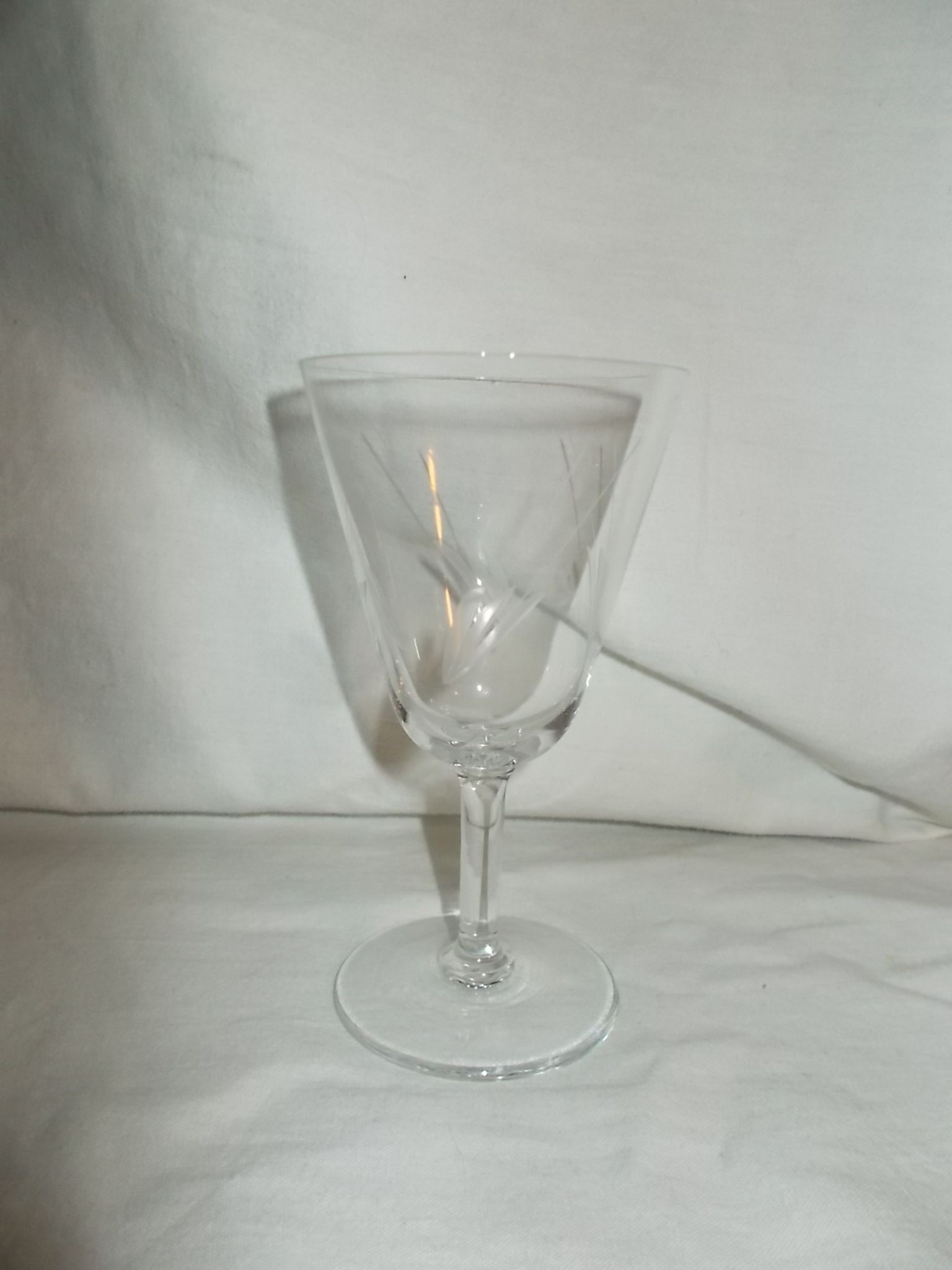 Lot of 8 antique wine glasses.