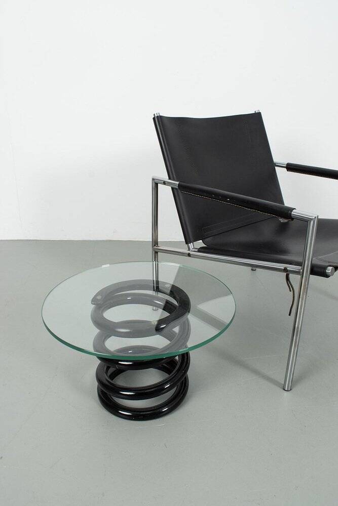 Table d'appoint avec plateau en verre
