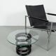Table d'appoint avec plateau en verre
