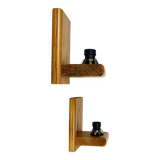 Pair of 70s pine wall lights
