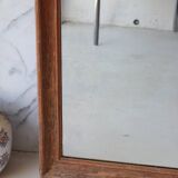 Large antique mirror in patinated wood h170cm