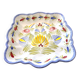 Shallow dish from Quimper pottery HB Henriot - floral decoration, Breton.