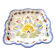 Shallow dish from Quimper pottery HB Henriot - floral decoration, Breton.