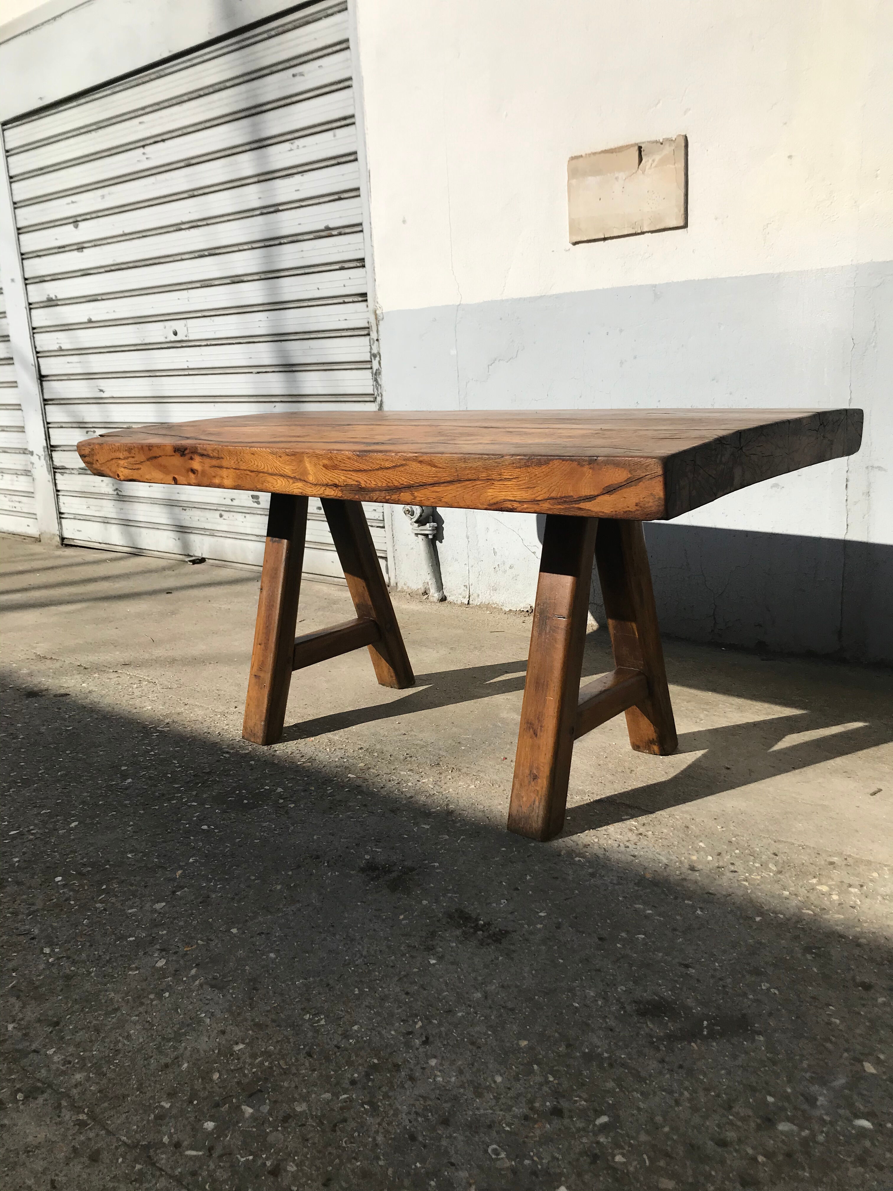 Solid oak farm table